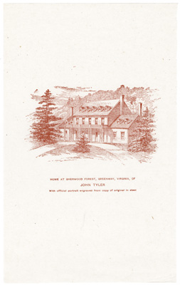 Home at Sherwood Forest, Greenway, Virginia, of John Tyler